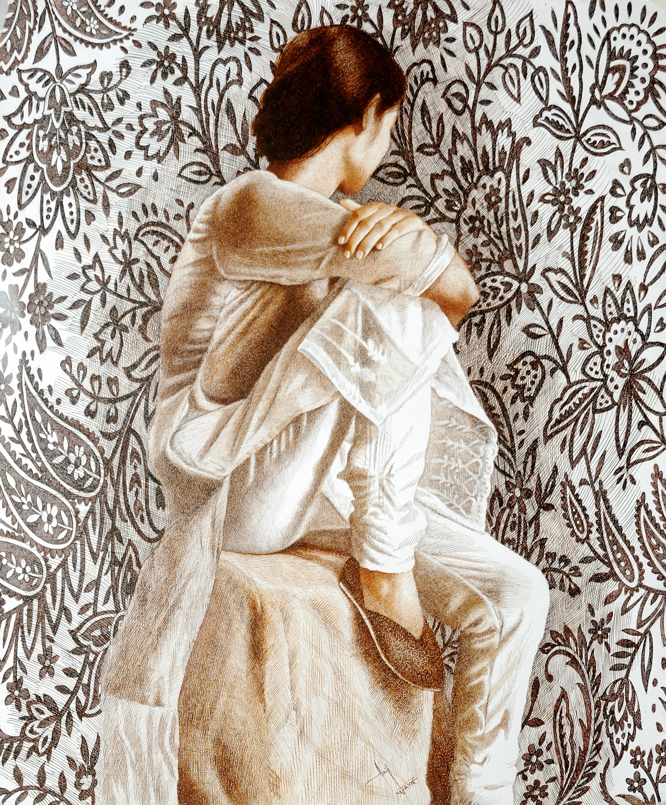 Regular pen and ink artwork by Asif Ghayaz